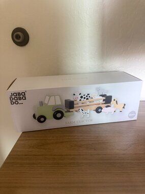 Montessori-Style Wooden Farm Tractor Toy by Jaba Daba Do